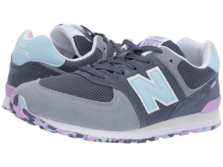 New Balance Kids Gc574v1 (big Kid) (vintage Indigo/violet Glo) Girls Shoes