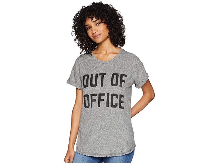 The Original Retro Brand Out Of Office Short Sleeve Mocktwist Tee (mocktwist Heather Grey) Women's T Shirt