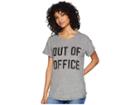The Original Retro Brand Out Of Office Short Sleeve Mocktwist Tee (mocktwist Heather Grey) Women's T Shirt
