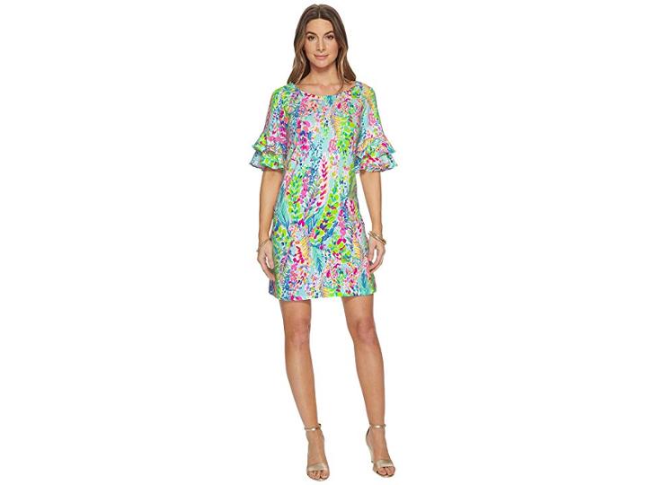 Lilly Pulitzer Lula Dress (multi Catch The Wave) Women's Dress