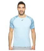 Asics Tennis Club Challenger Gpx Top (powder Blue) Men's T Shirt