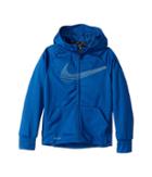 Nike Kids Therma Full-zip Training Hoodie (little Kids/big Kids) (gym Blue) Boy's Sweatshirt