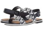 Tory Burch Delaney Flat Sandal (navy T Lattice) Women's Shoes