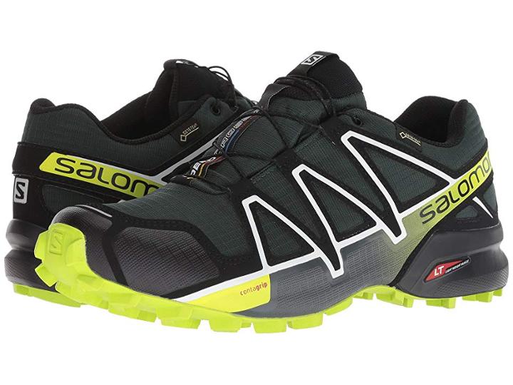 Salomon Speedcross 4 Gtx (darkest Spruce/black/acid Lime) Men's Shoes