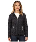 Betsey Johnson Short Lightweight Puffer (black) Women's Coat
