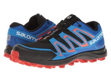 Salomon Speedtrak (black/blue Yonder/lava Orange) Men's Shoes