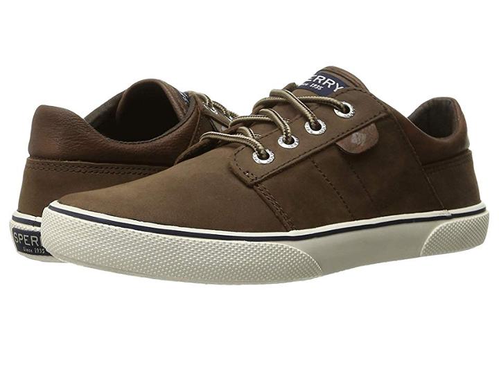 Sperry Kids Ollie (little Kid/big Kid) (brown Leather) Boy's Shoes