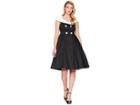 Unique Vintage Barbie X Uv After Five Swing Dress (black/white) Women's Dress