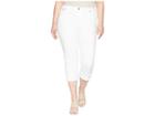 Lauren Ralph Lauren Plus Size Premier Straight Crop Jeans (pure White Wash) Women's Jeans