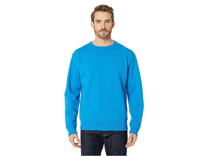 Champion Powerblend Fleece Crew (deep Hotline Blue) Men's Sweatshirt