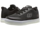 Skechers Kids Energy 90609l Lights (little Kid/big Kid) (black Suede/gray Trim) Boy's Shoes