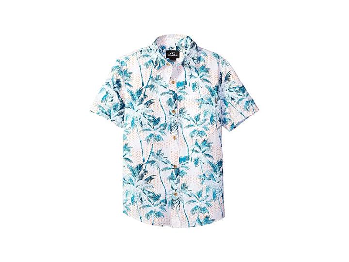 O'neill Kids Geronimo Short Sleeve Woven (big Kids) (bone) Boy's Clothing