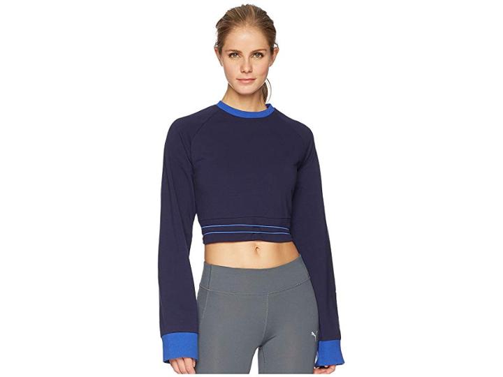 Puma Puma X Fenty By Rihanna Laced Sweatshirt (evening Blue) Women's Sweatshirt