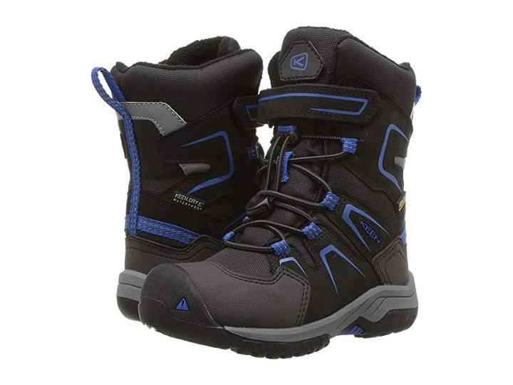 Keen Kids Levo Winter Wp (toddler/little Kid) (black/baleine Blue) Boys Shoes
