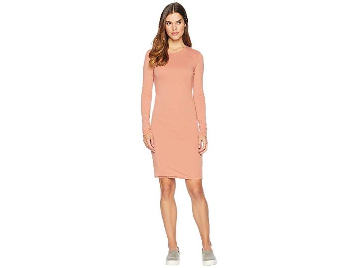 Hurley Dri-fit Long Sleeve Dress (terra Blush) Women's Dress