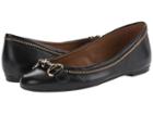 French Sole Padre (black Leather) Women's Flat Shoes