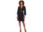 Michael Michael Kors Hardware Deep Vee Dress (black) Women's Dress