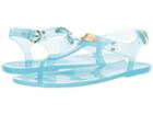 Michael Michael Kors Mk Plate Jelly (turquoise Clear Pvc) Women's Sandals