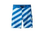 Volcom Kids Stripey Elastic Boardshorts (toddler/little Kids) (arctic Blue) Boy's Swimwear