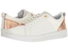 Ted Baker Kulei (white/rose Gold Leather/pu) Women's Lace Up Casual Shoes