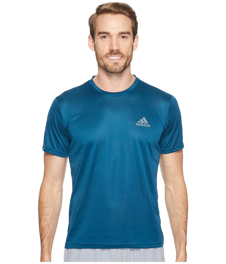 Adidas Essential Tech Crew Tee (petrol Night) Men's T Shirt