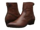 Frye Ruby Short Back Zip (brown Smooth Vintage Leather) Cowboy Boots