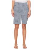 Jag Jeans Ainsley Tile Pull-on Bermuda Classic Fit Print (nautical Navy) Women's Shorts