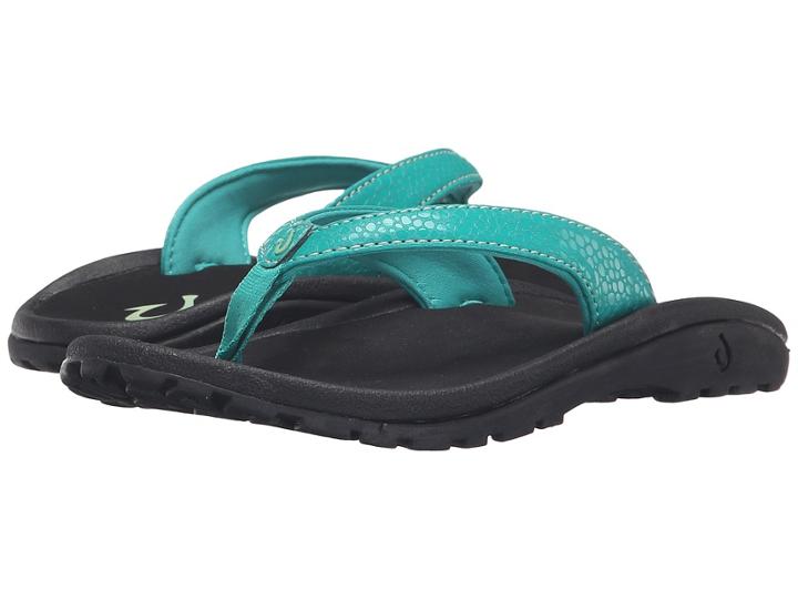 Olukai Kids Kulapa Kai (toddler/little Kid/big Kid) (mermaid/black) Girls Shoes