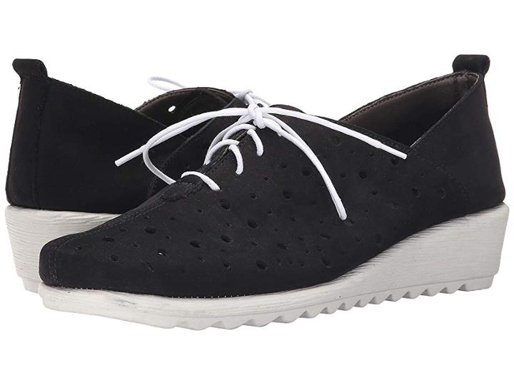 The Flexx Run Crazy Too (black Nubuck) Women's Lace Up Casual Shoes