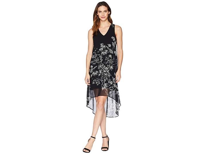Karen Kane Sketched Floral Hi-lo Hem Dress (print) Women's Dress