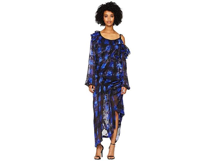 Preen By Thornton Bregazzi Carmen Dress W/ Slip (blue Gingham) Women's Dress