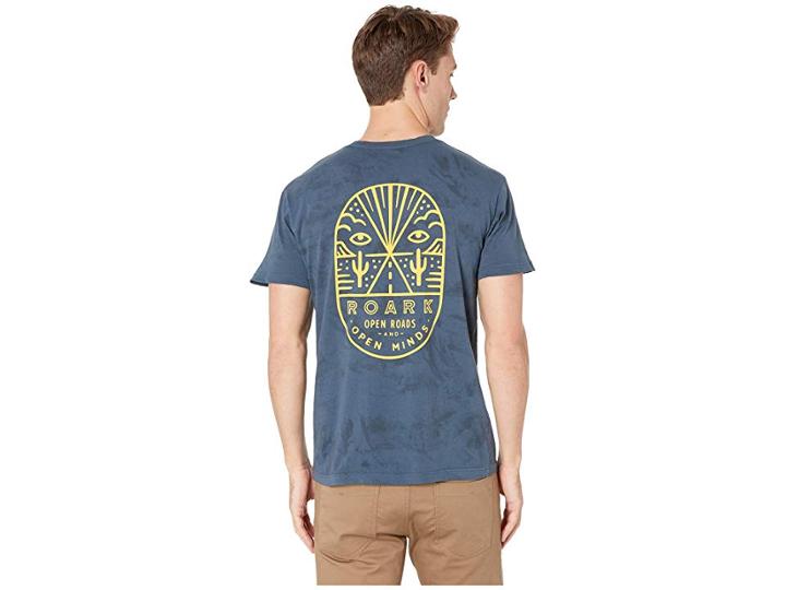 Roark Open Range Short Sleeve Screen Premium (indigo) Men's Clothing