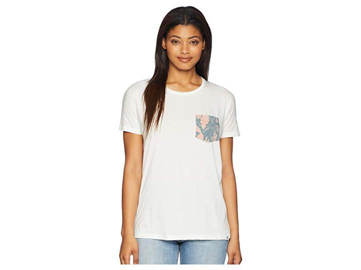 Tentree Pocket Tee (white) Women's T Shirt