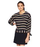 J.o.a. Stripe Top (black Multi) Women's Clothing