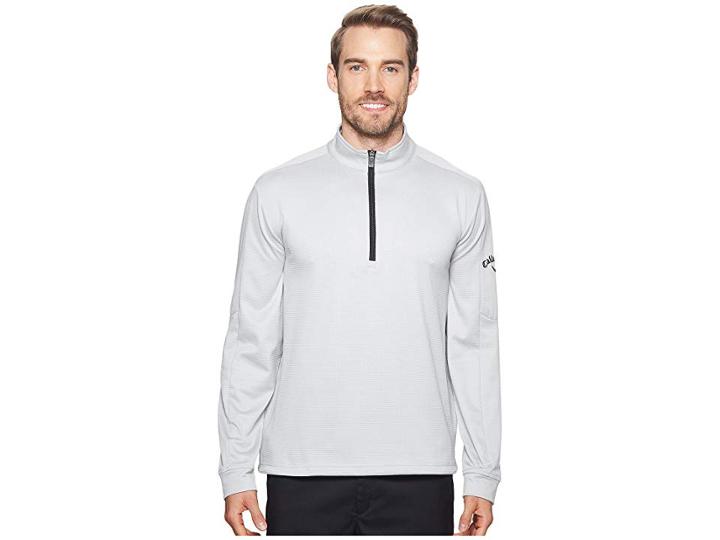Callaway Heather Waffle-fleece 1/4 Zip Midlayer (high-rise Heather) Men's Clothing