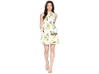 Adrianna Papell Petite Fresh Lemon A-line Dress (yellow Multi) Women's Dress