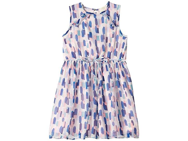 Kate Spade New York Kids Ruffle Back Dress (little Kids/big Kids) (brush Strokes) Girl's Dress
