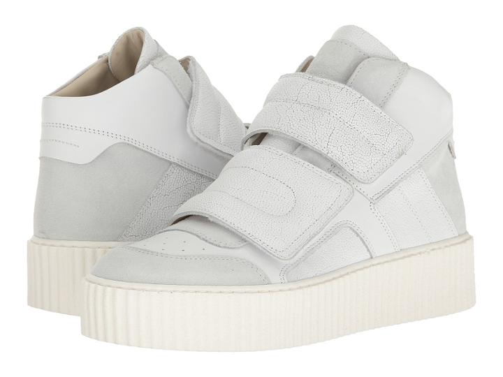 Mm6 Maison Margiela Platform Two Band Sneaker (white) Women's Shoes