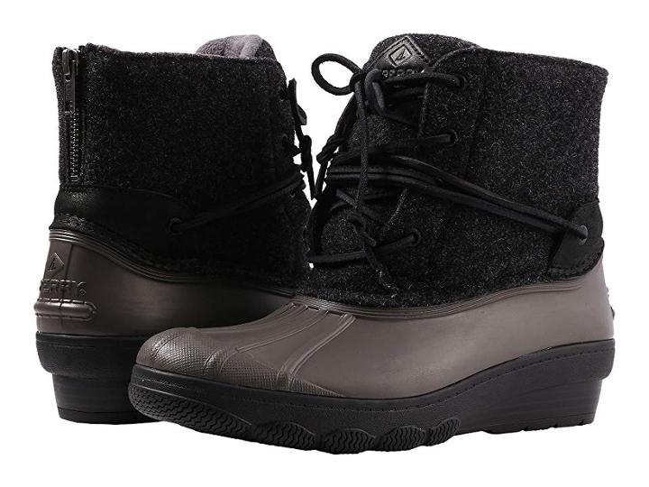 Sperry Saltwater Wedge Tide Wool (grey) Women's Dress Boots