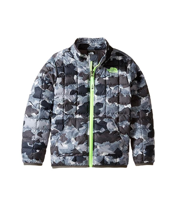 The North Face Kids Thermoball Full Zip Jacket (graphite Grey Geo Plate Camo Print -prior Season) Boy's Coat