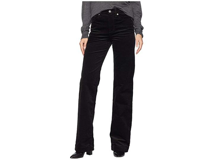 7 For All Mankind Alexa In Black Luxe Cord (black Luxe Cord) Women's Jeans