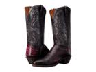 Lucchese N4536 4/4 (black Cherry/anthracite) Women's Boots