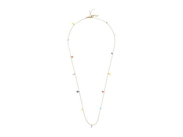 Shashi Lilu Chain Necklace With Multicolor Tassels (gold/vermeil/multicolored Tassels) Necklace
