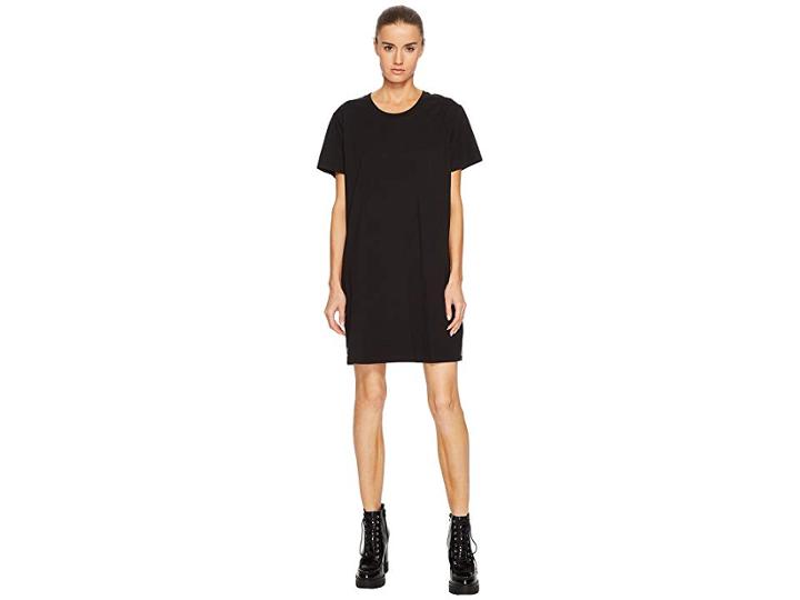 Versus Versace T-shirt Donna Short Sleeve Dress (black/stampa) Women's Dress