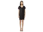 Escada Daflor V Cap Sleeve Dress (black) Women's Dress