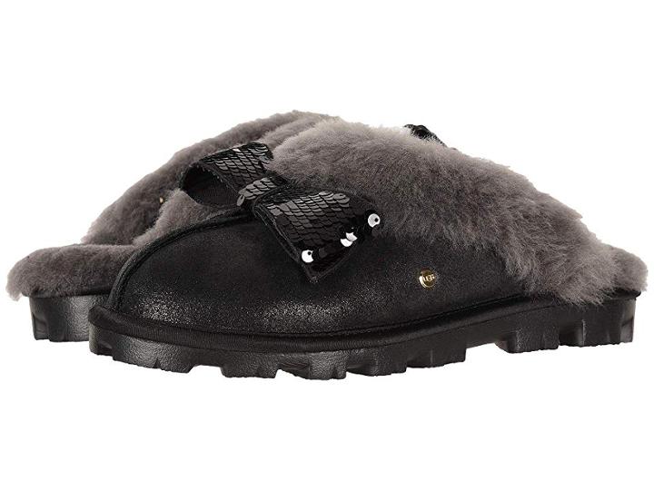 Ugg Coquette Sequin Bow Slipper (black) Women's Slippers
