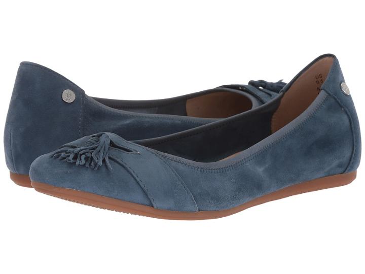Hush Puppies Heather Tassel (vintage Indigo Suede) Women's Flat Shoes