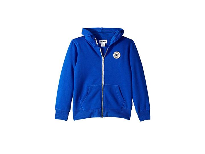 Converse Kids Core Chuck Patch Fleece Hoodie (big Kids) (laser Blue) Boy's Clothing