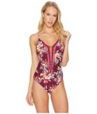 Billabong Float On By One-piece Swimsuit (crushed Berry) Women's Swimsuits One Piece