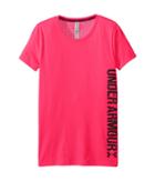 Under Armour Kids Armour Short Sleeve (big Kids) (penta Pink/black) Girl's Clothing